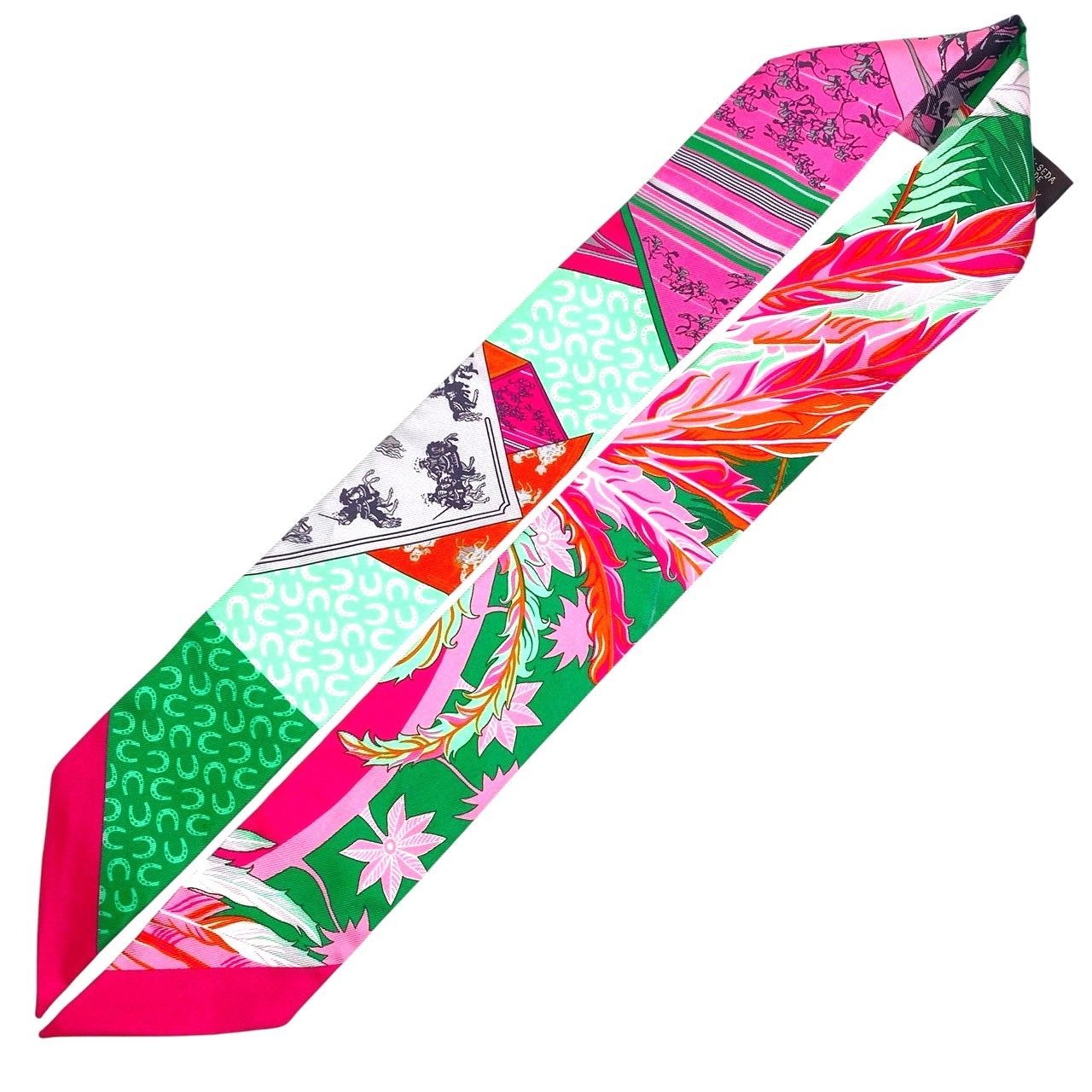 2409 HERMES エルメス ツイリー スカーフ 馬と不死鳥 美品