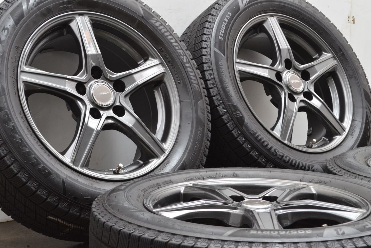 超バリ溝 製 トップラン 16in 6.5J 38 PCD114.3 ブリヂストン ブリザック VRX3 205 60R16 ノア ヴォクシー ステップワゴン