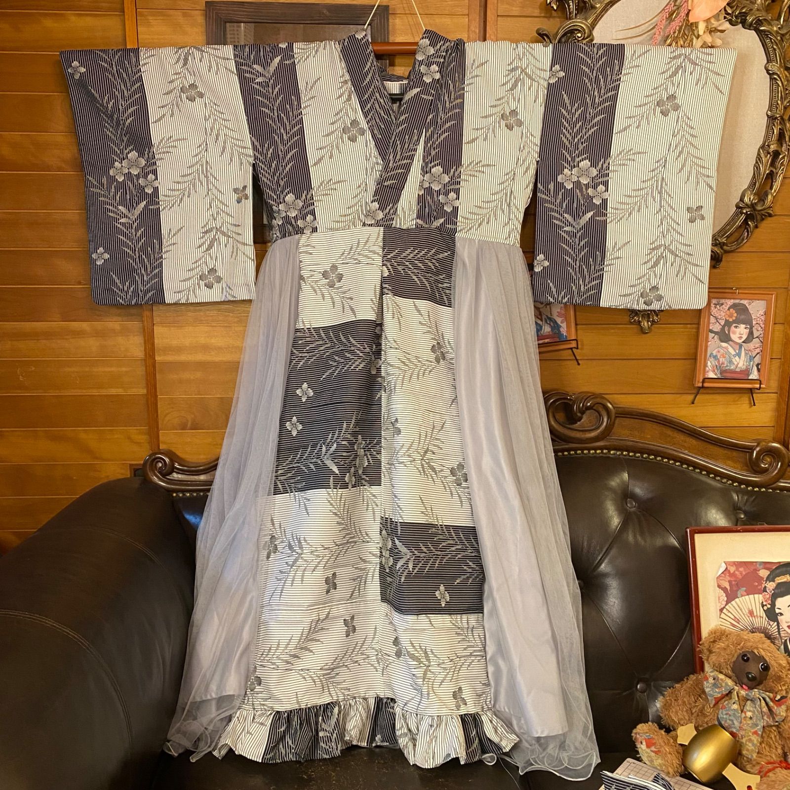 薄墨色のボタニカル O-70