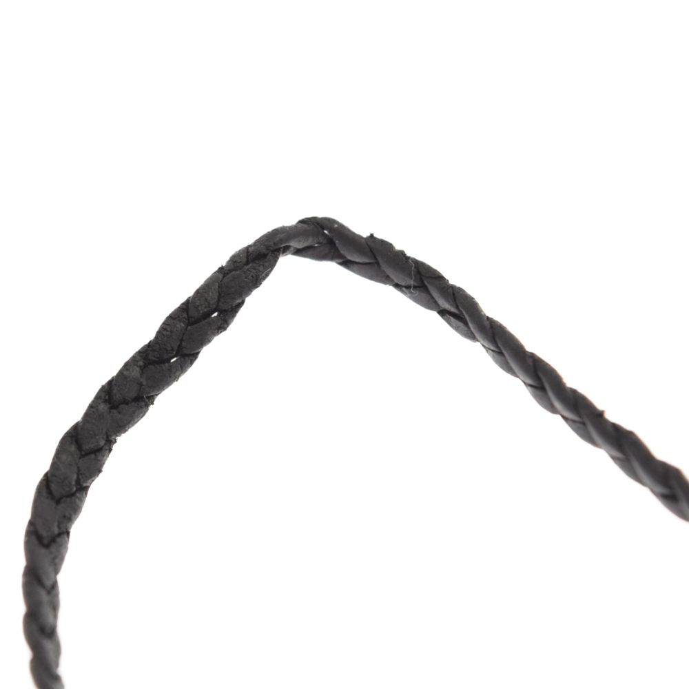 CHROME HEARTS (クロムハーツ) LEATHER BRAID TNY BOLO SPK LACE STOPPER V1 スパイクレザーブレード  ボロ タイニー シルバーネックレス ギャラ付き - メルカリ