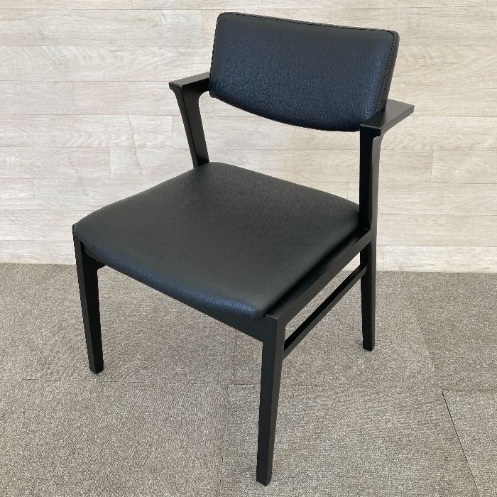 東京インテリア ダイニングチェア VEIN DC leather 黒 椅子 ダイニング