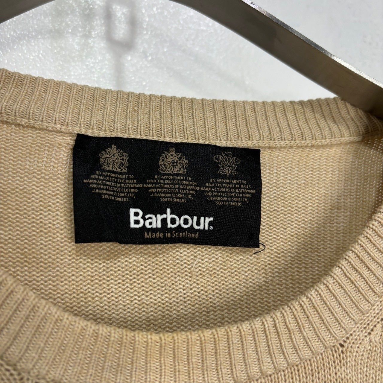 ☆Barbour☆バブアー☆コットンニット☆セーター☆ワンポイントロゴ 