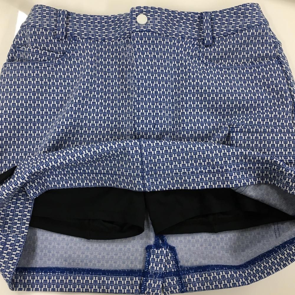 ☆特価☆【超美品】テーラーメイド カーゴスカート 白×ブルー ロゴ総柄
