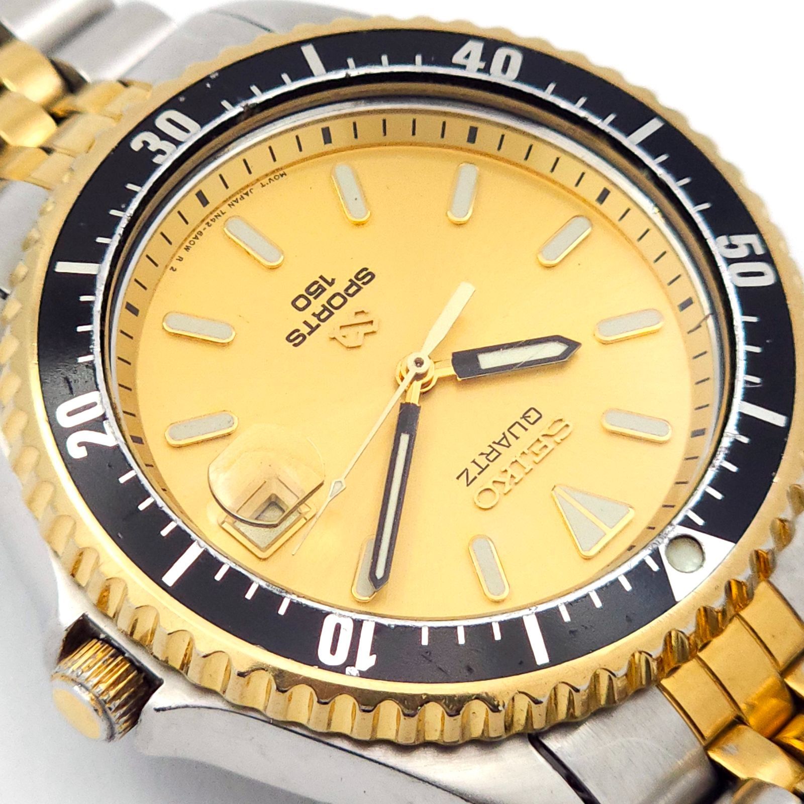 SEIKO セイコー スポーツ150 7N42-6A00 QZ 動作品 コンビ - メルカリ