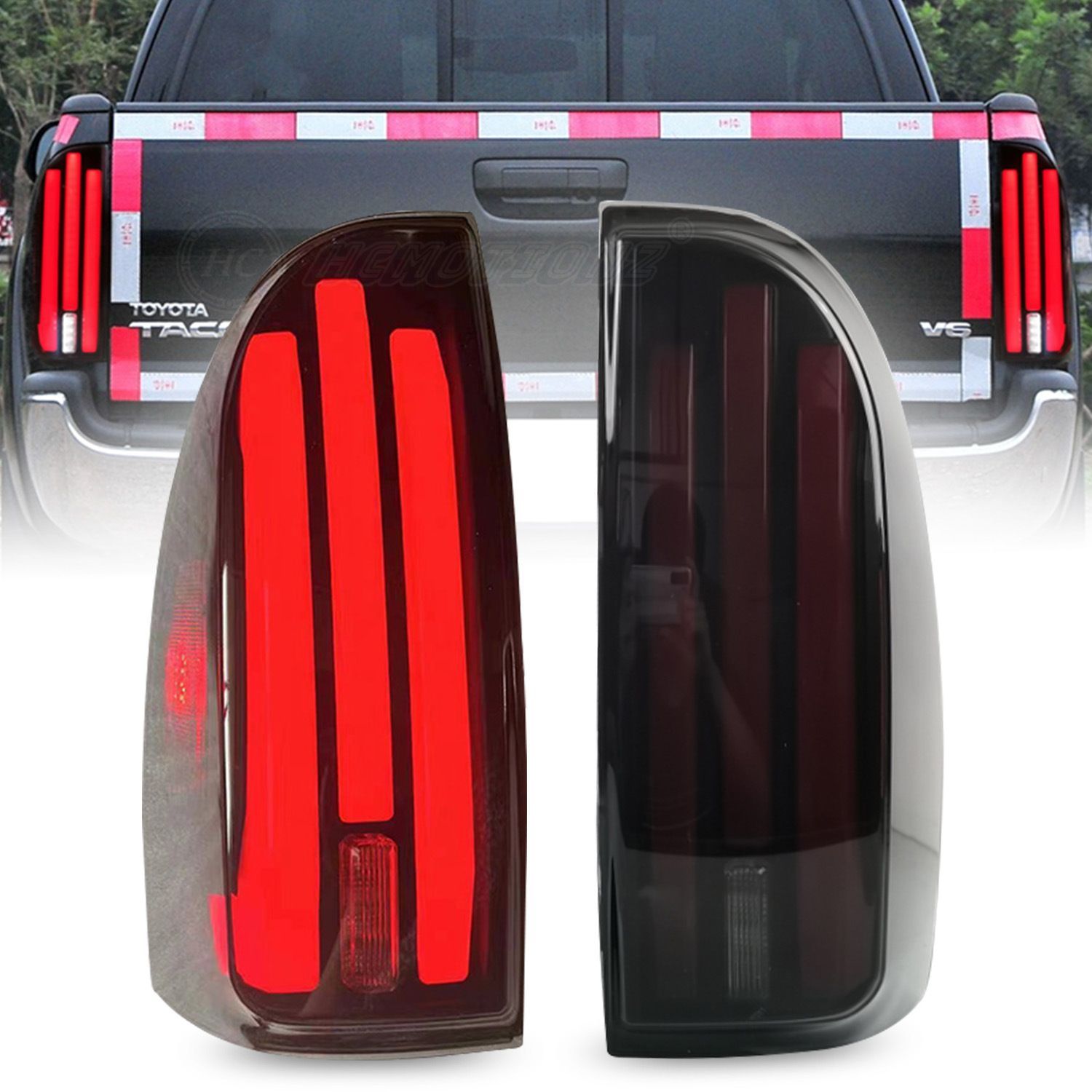 トヨタ タコマ 05-15年モデル 用 LED流れるウインカー尾灯ユニット改造 10.15