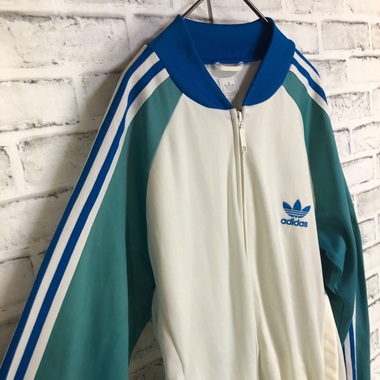 90s⭐️adidas トラックジャケット/ジャージ M 刺繍トレファイル 