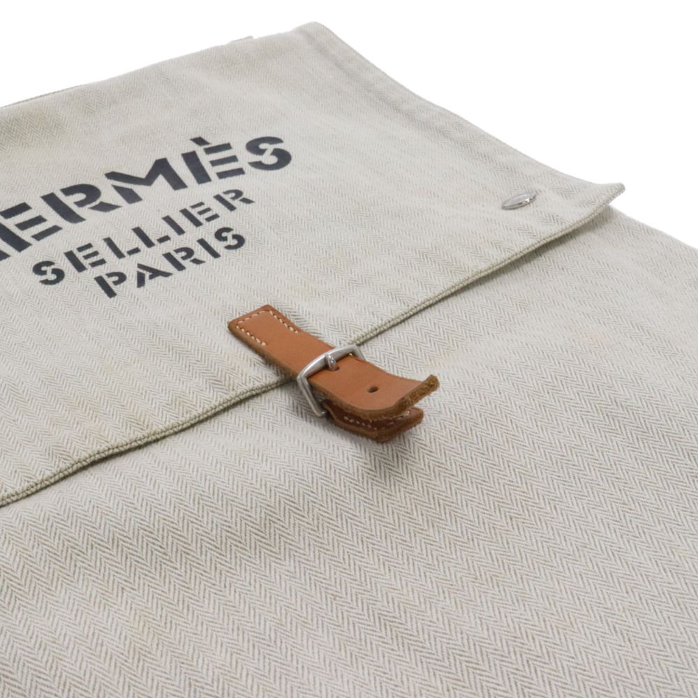 正規品エルメスバギーバゲッジアリーヌキャンパストートバッグ/ベージュ HERMES (エルメス) バギー バゲッジ アリーヌ キャンバス トート