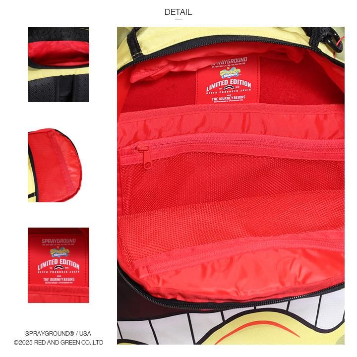 SPRAY GROUND × スポンジボブ バッグ メンズ レディース 春夏秋冬用
