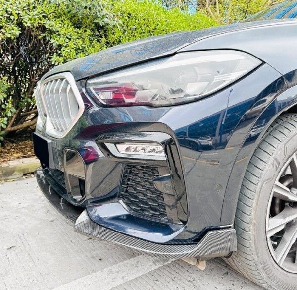 BMW X6 G06 2019-2025 M Sport フロントリップスポイラー エアロバンパー ABS製 改装パーツ