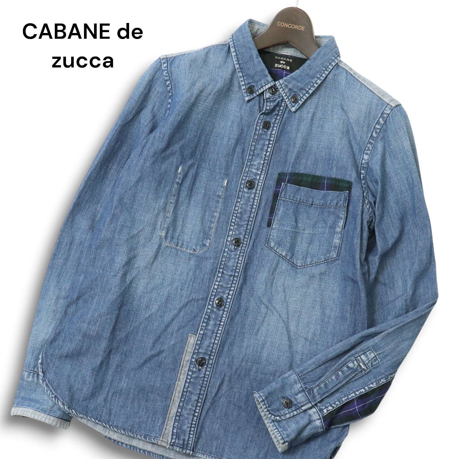 CABANE de zucca カバンド ズッカ 通年 USED加工☆ チェック使い 切替 