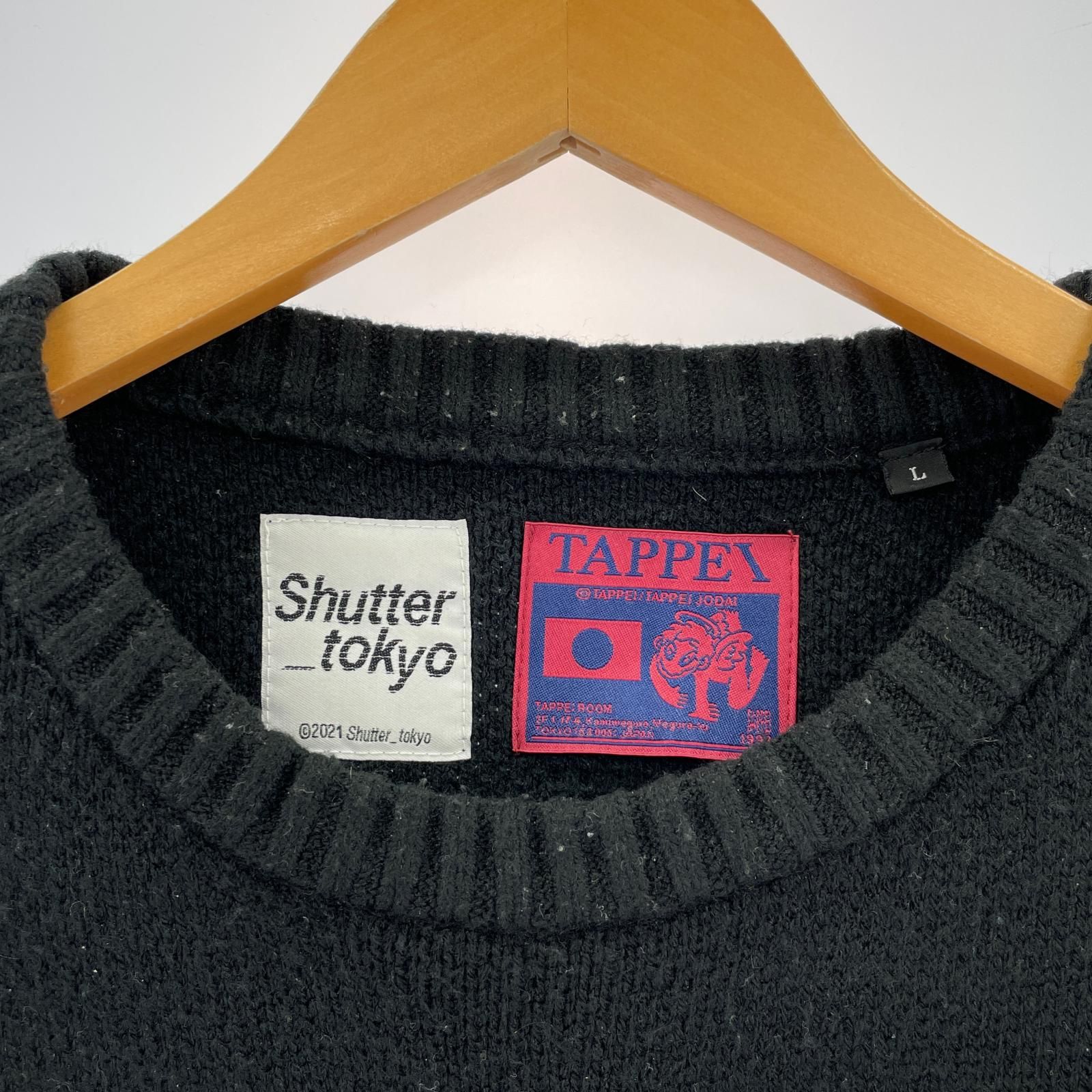 shutter tokyo × TAPPEI FUCK KNIT L ﾌﾞﾗｯｸ - メルカリ