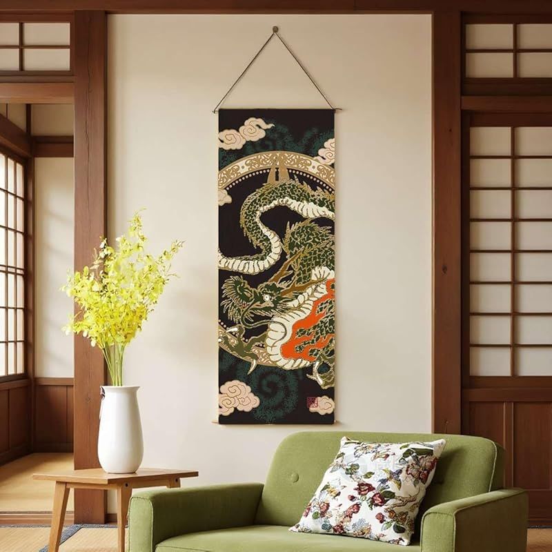 床の間タペストリー Amazon.co.jp: 掛け軸 床の間用 掛軸 (幅42×高120) 画鋲付き