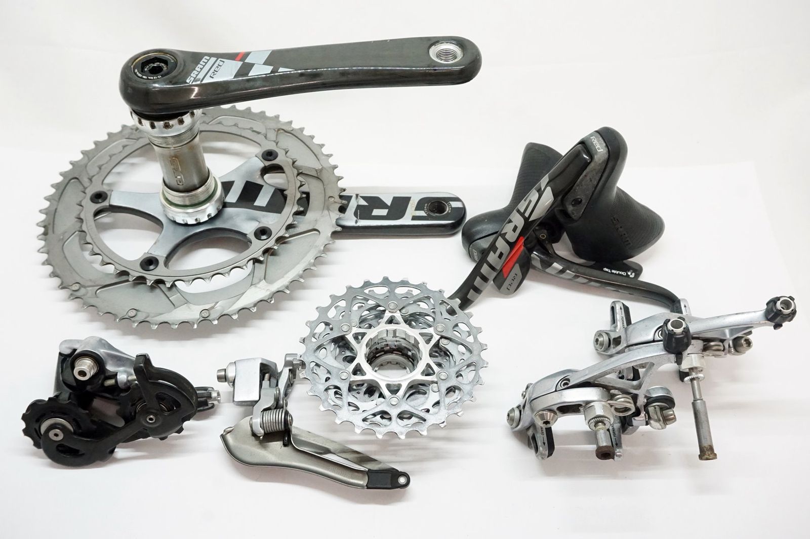 SRAM スラム RED 2x10s グループセット 新品チェーン ブラケットカバー GXP BB付属 美品