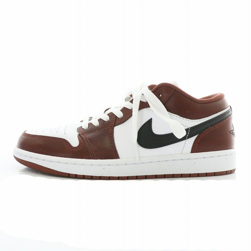 ナイキ NIKE エアジョーダン1 ロー SE ダークポニー Air Jordan 1 Low SE Dark Pony スニーカー レザー ローカット US9 27cm 白 ホワイト 茶色 ブラウン HF3148-102 |XZ GY18