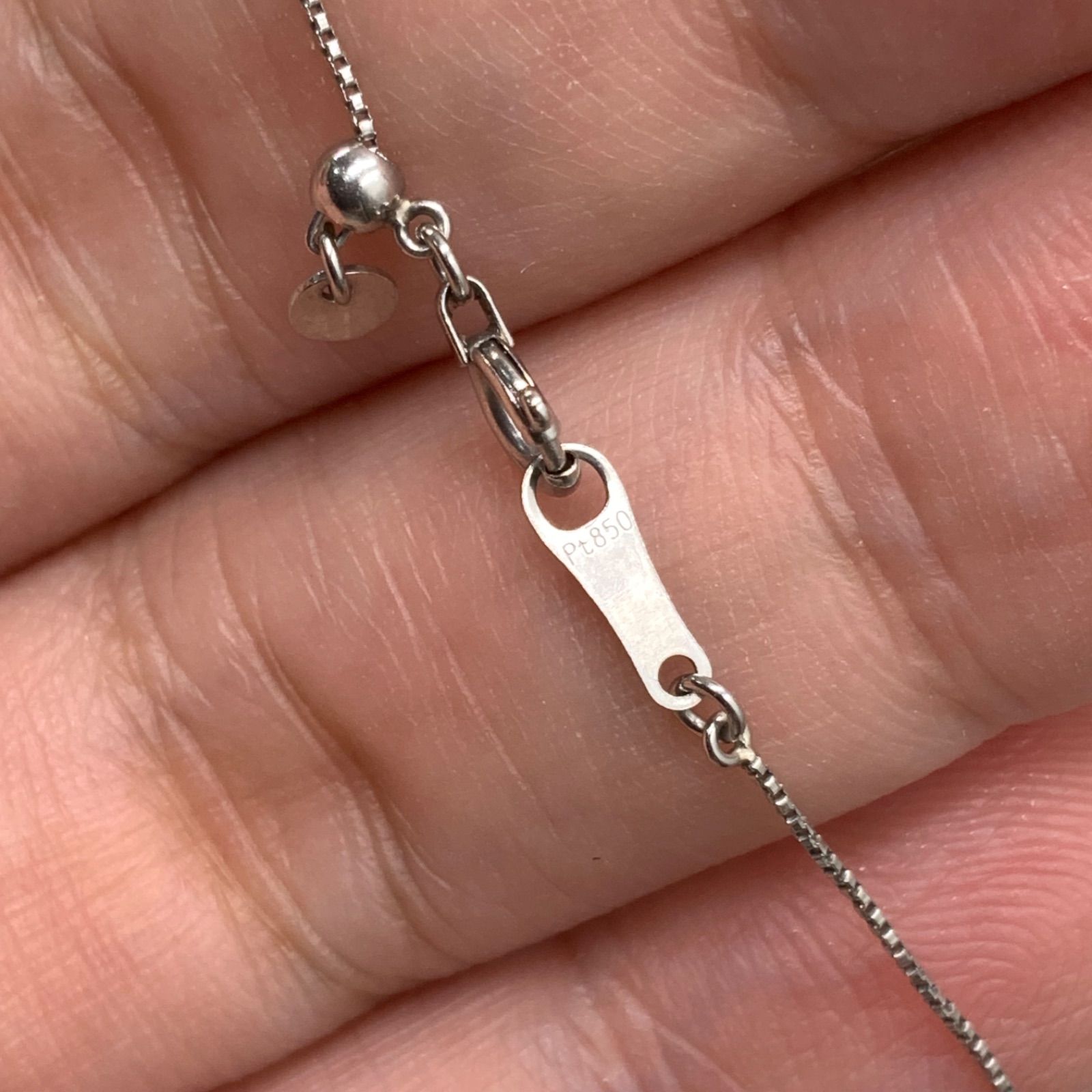 pt850 ダイヤ ネックレス 1ct 2.2g 約51cm