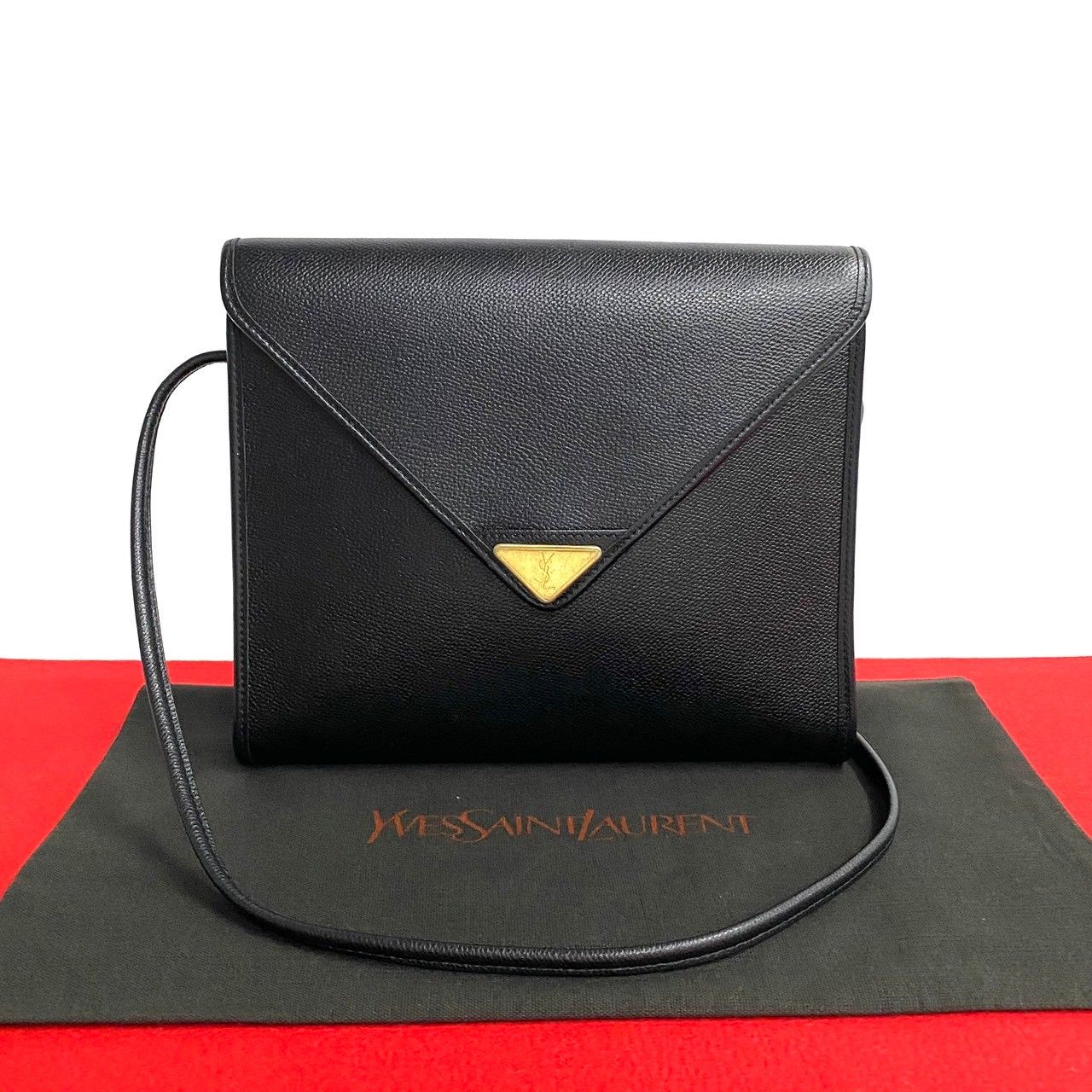 極 美品 YVES SAINT LAURENT イヴサンローラン ヴィンテージ YSL ロゴ 