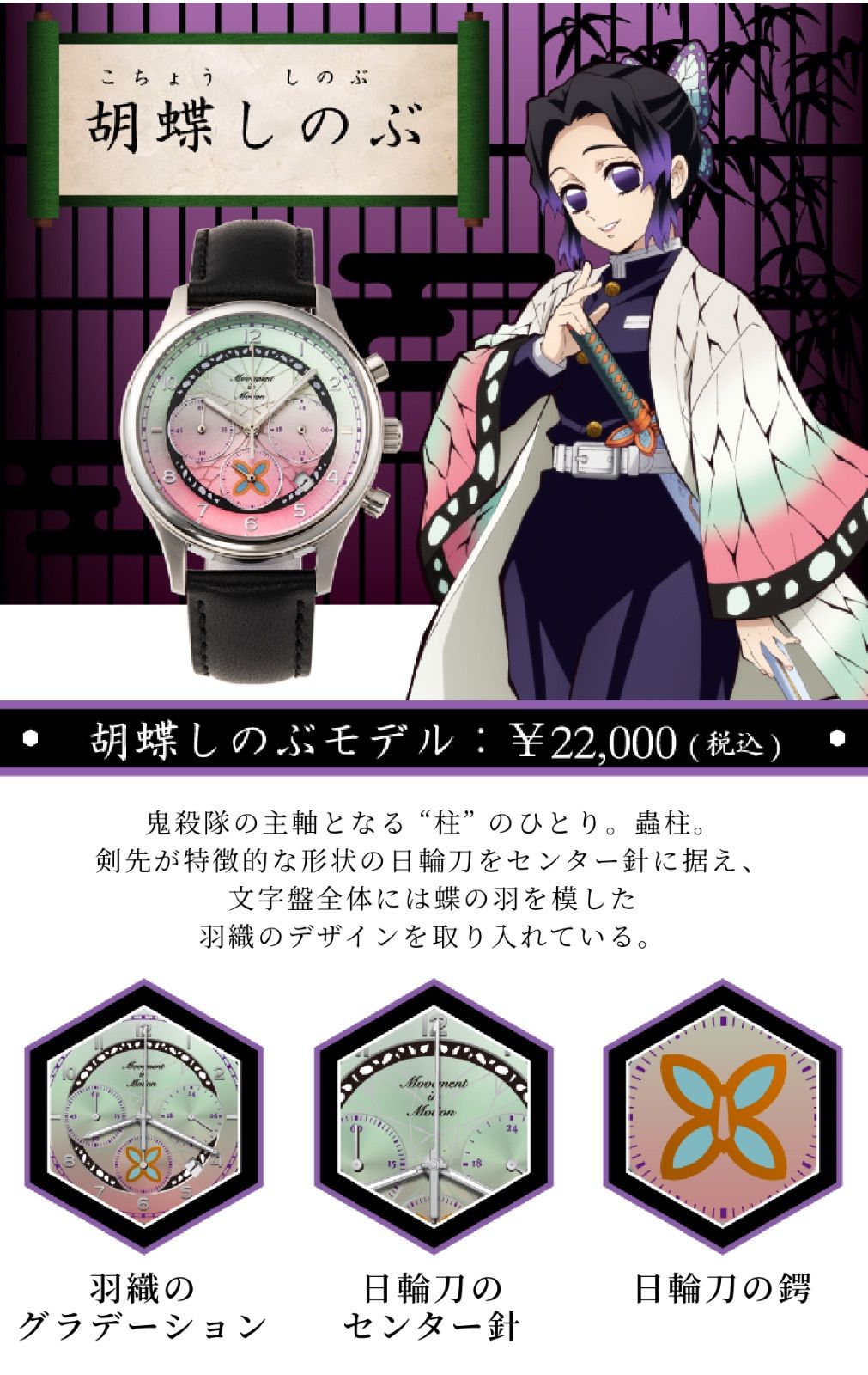 新品未使用】BANDAI×TiCTAC 「鬼滅の刃」デザインウォッチ 第1弾 MIM