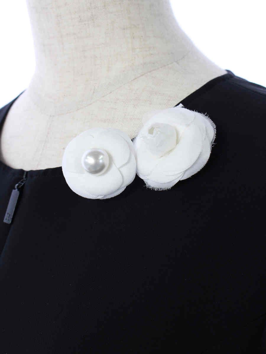 ルネ ワンピース コサージュ付き フロントジップ 半袖 ITUXVBR5IZO8  