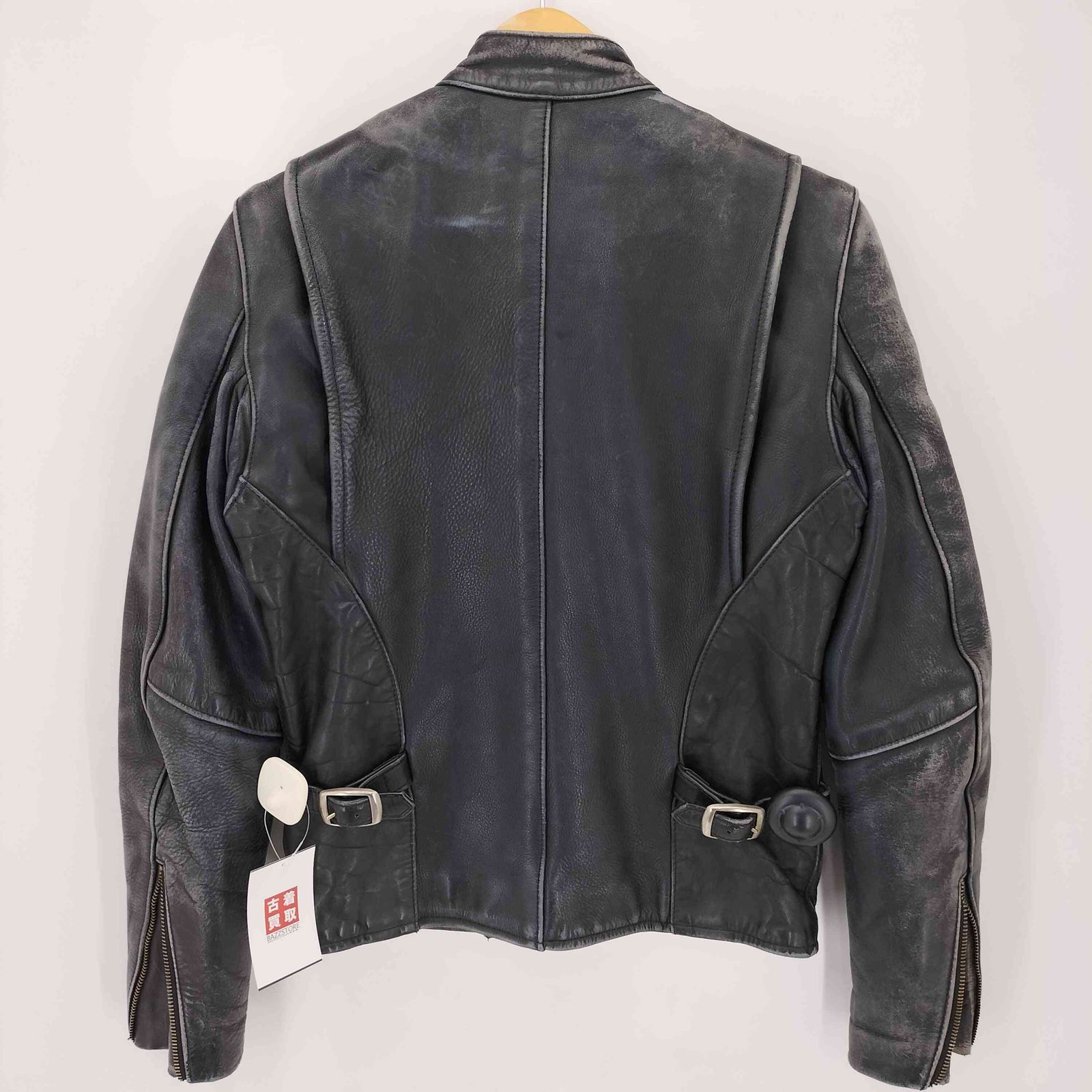 バンソン VANSON USA製 シングルライダース34ジャケット ブルー