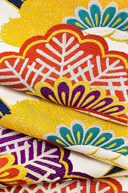 平和屋本店□極上 アンティーク 大正ロマン 振袖 駒刺繍 檜扇吉祥花文