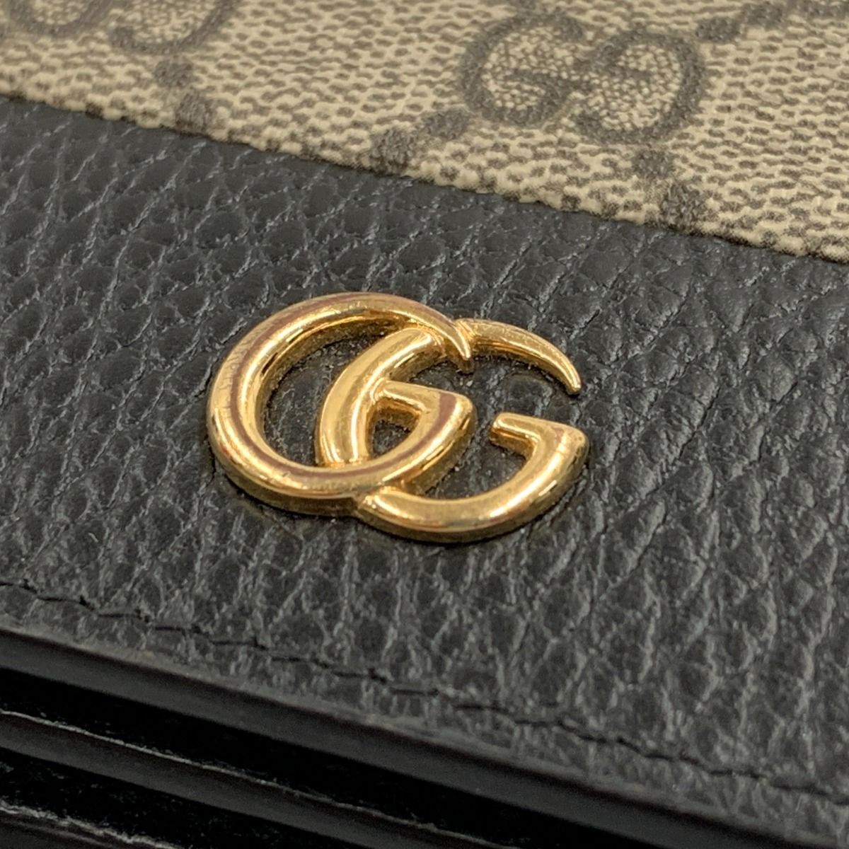 〇〇GUCCI グッチ GGマーモント GGスプリーム ミニウォレット 二つ折り 