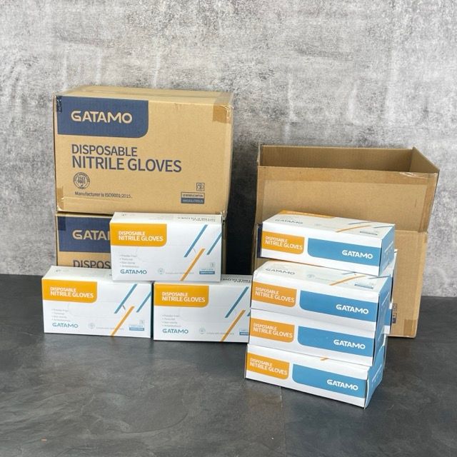 ニトリル グローブ 100枚入り×30箱 計3000枚 GATAMO NITRILE GLOVES Sサイズ 作業 手袋 | 512755