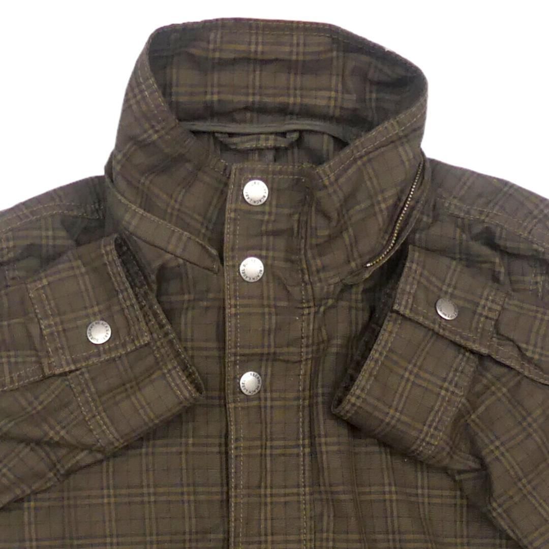 バーバリー　裏地ノバチェック柄　アウター　ブルゾン　カーキ　ジャケット BURBERRY】FORRES チェック柄キルティングシャツジャケット