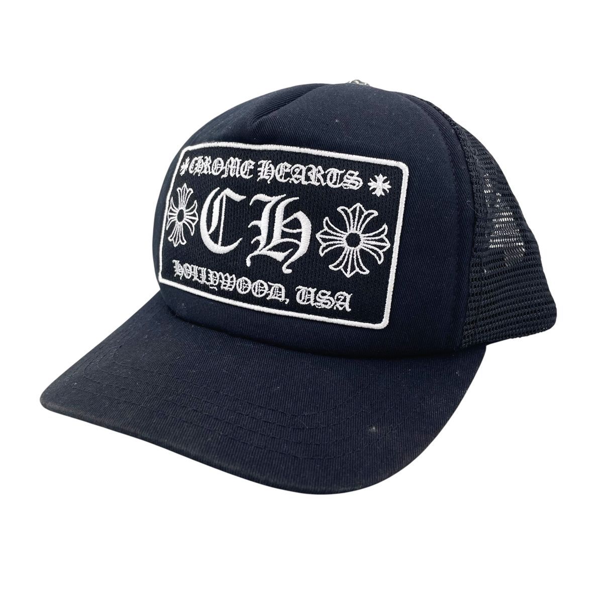 クロムハーツCH刺繍メッシュトラッカーキャップクロスボール付クロムハーツ CHROME HEARTS クロムハーツ TRUCKER CAP ホースシュー CHプラス
