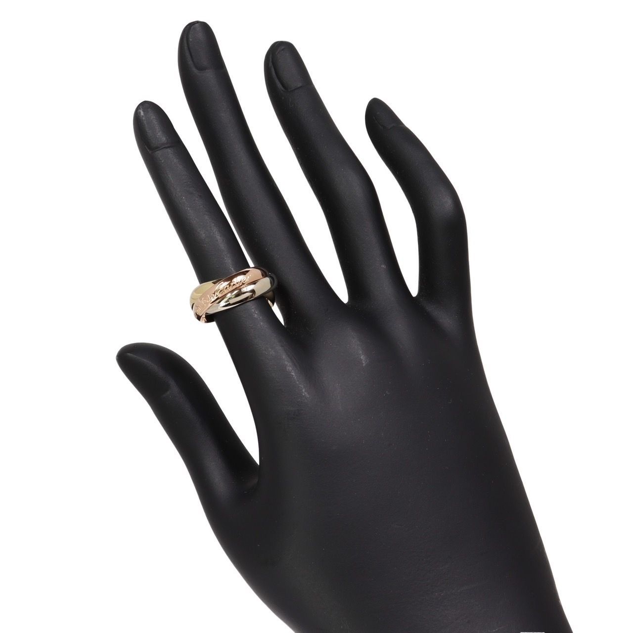 新品仕上げ Cartier カルティエ 750 K18 YG WG PG 3連 トリニティ