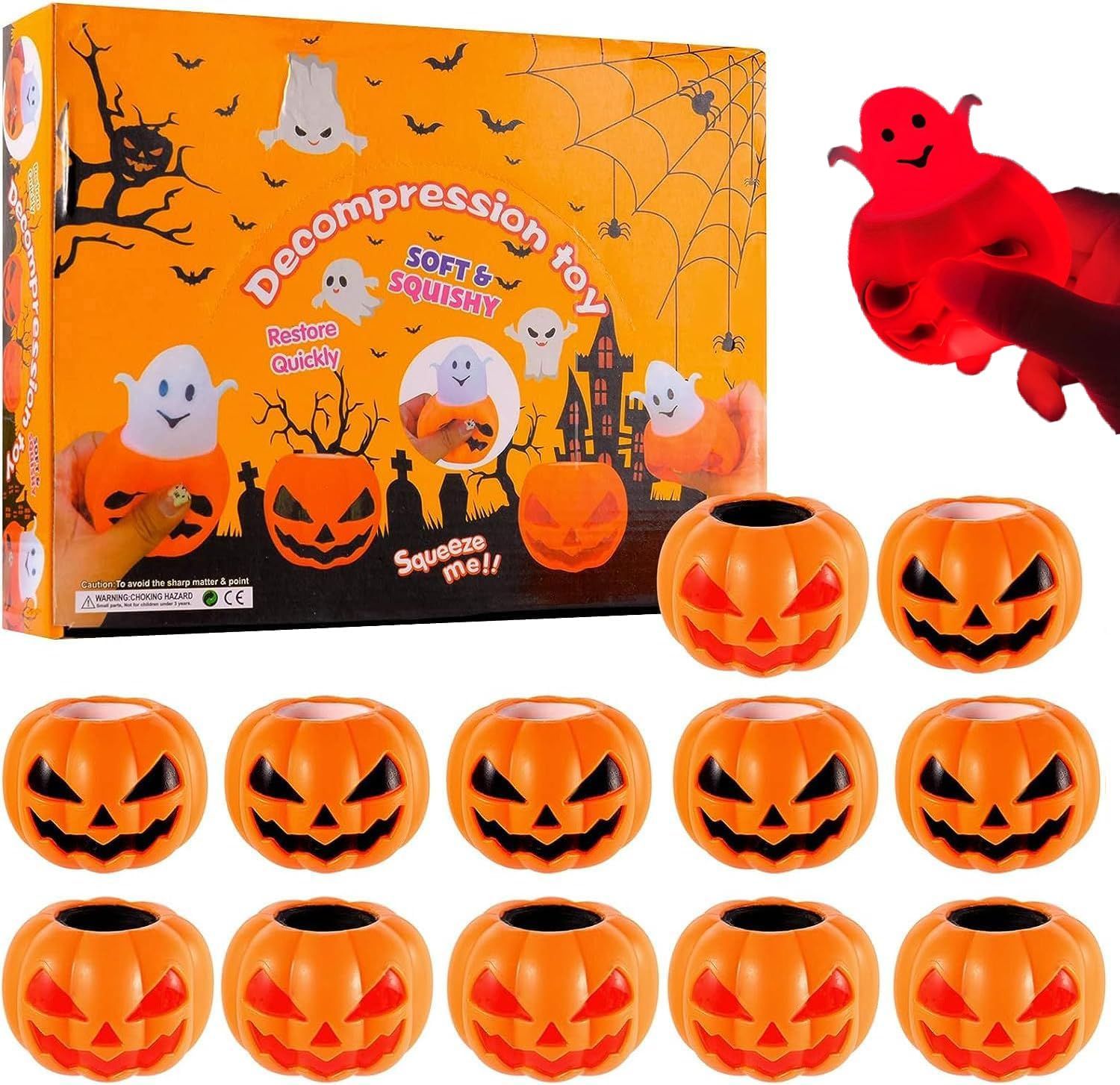 【在庫処分】グッズ パーティー 装飾 プレゼント 飾り ハロウィン ハロウィン 仕掛け ハロウィン 置物 景品 シリコン グッズ 可愛い 子供 ストレス解消 スクイーズ玩具 ケース入り 12個セッ