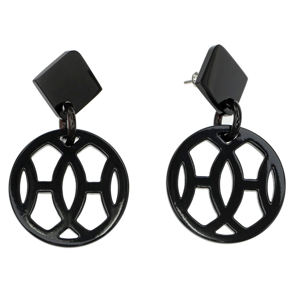 r*n様 HERMESエルメス　水牛ピアス バッファローホーン　ピアス　チェーン 名東】【HERMES】エルメス ピアス アマール バッファローホ