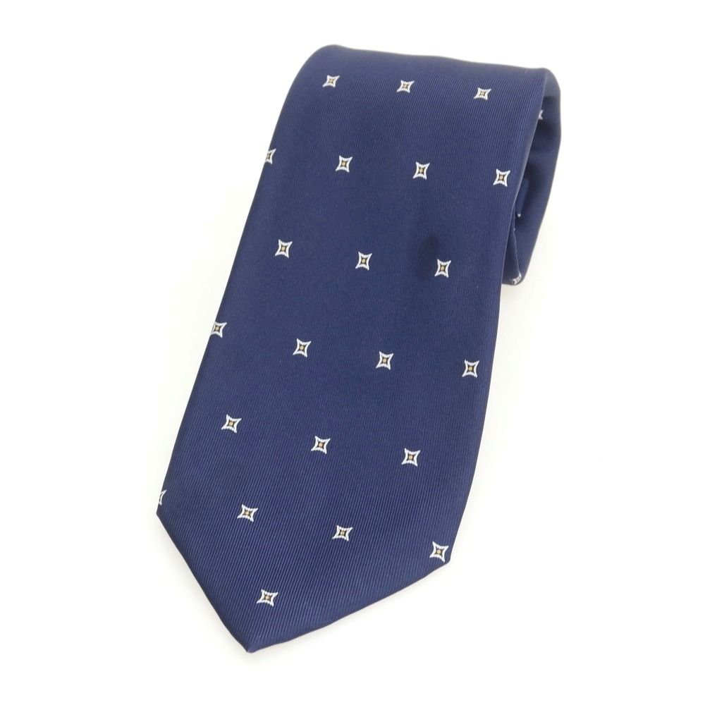 新品　ルイジボレッリ　ネクタイ　ダークネイビー　無地　ソリッド　タグ付 タグ付未使用】ルイジボレッリ ソリッドダークネイビー ネクタイ