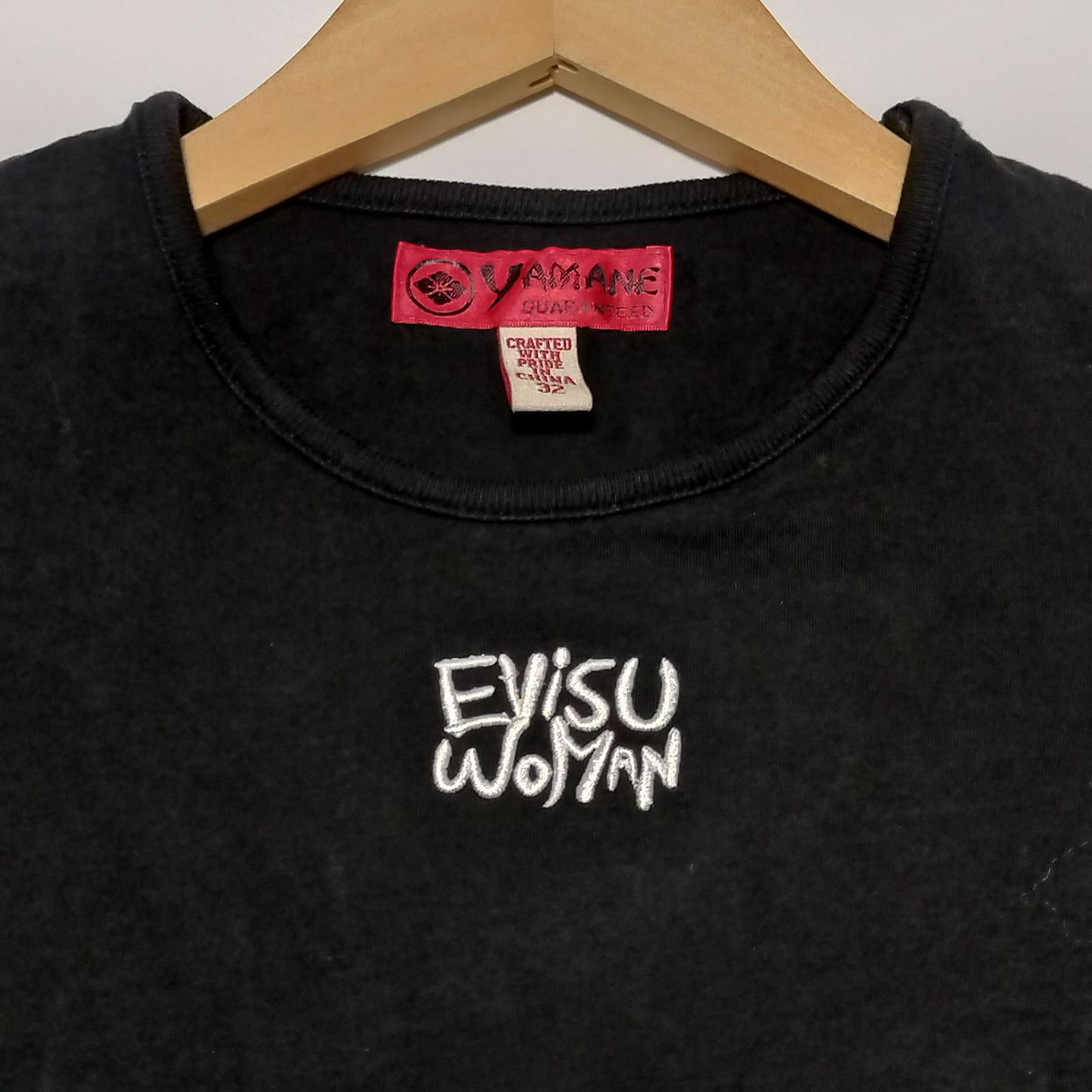希少】YAMANE Tシャツ 32サイズ EVISU WOMAN カモメ ロゴ刺繍