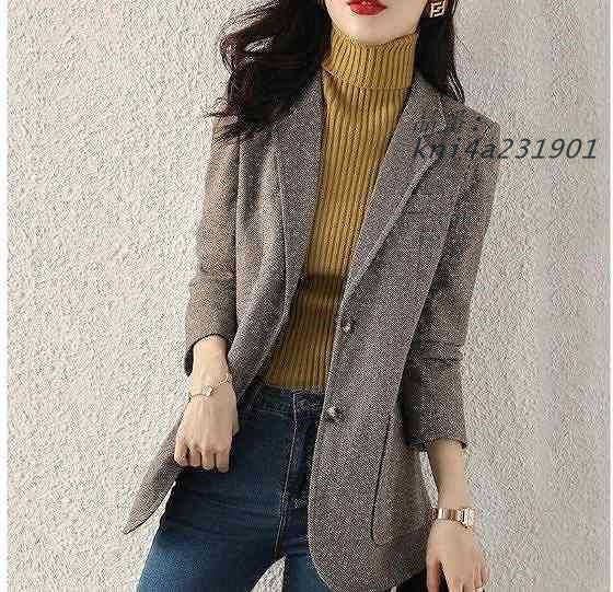 テーラードジャケット ブレザー シングルジャケット 定番 ビジネス 上品 大きいサイズ有り Ｓから3L 通勤通学20代30代40代50代60代 長袖 kni4a231901 GULLKHAN_COM