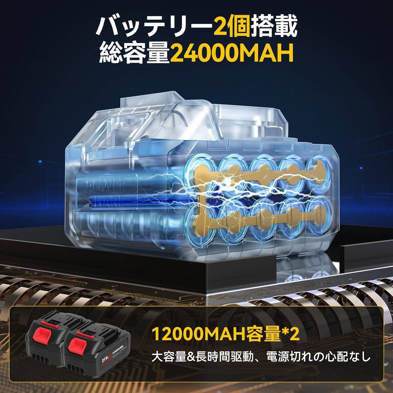 コードレス高圧洗浄機 充電式 2個バッテリー付き 小型