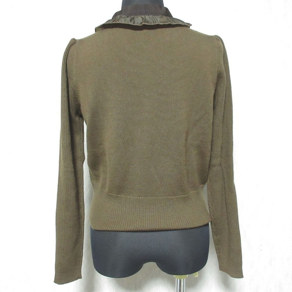 美品✨M'S GRACY エムズグレイシー　メッシュ　フリル　カーディガン　38 美品 M'S GRACY エムズグレイシー フリルリボンネック