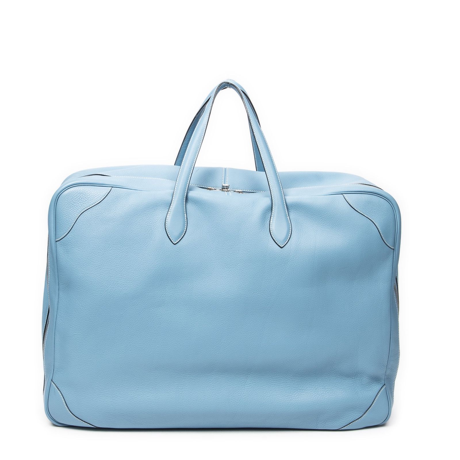 HERMES エルメスビクトリアブルージーンズクレマンスレザーA