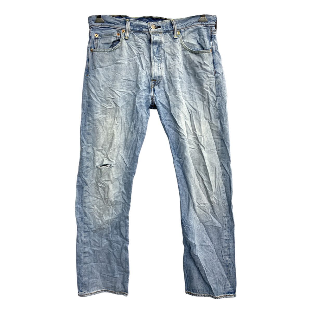Levi's 501 デニムパンツ W34 リーバイス ボタンフライ ライトブルー コットン メキシコ製 古着卸 アメリカ仕入 2501-820