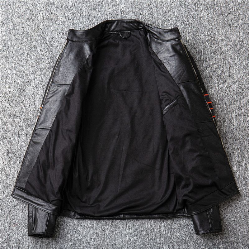 上品レザージャケット 本革 ライダース スカル柄 バイクジャケットS-M L XL 2XL 3XL 4XL 5XLサイズ カウハイド 牛革 革ジャン  メンズファッション - メルカリ