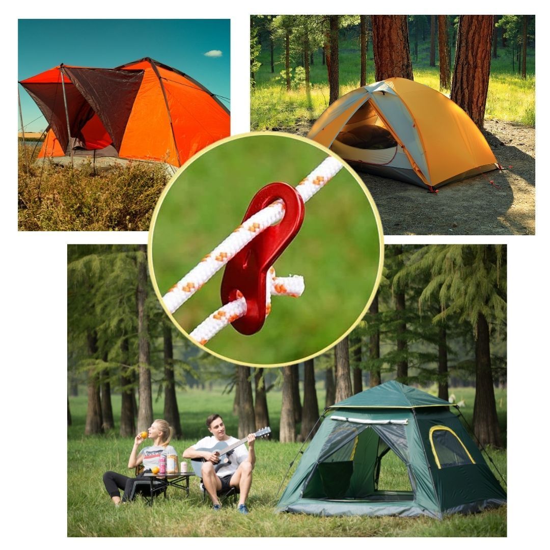 2021新作】自在金具 ロープライナー キャンプ テント タープ アルミ ロープ貼り 組み立て テント