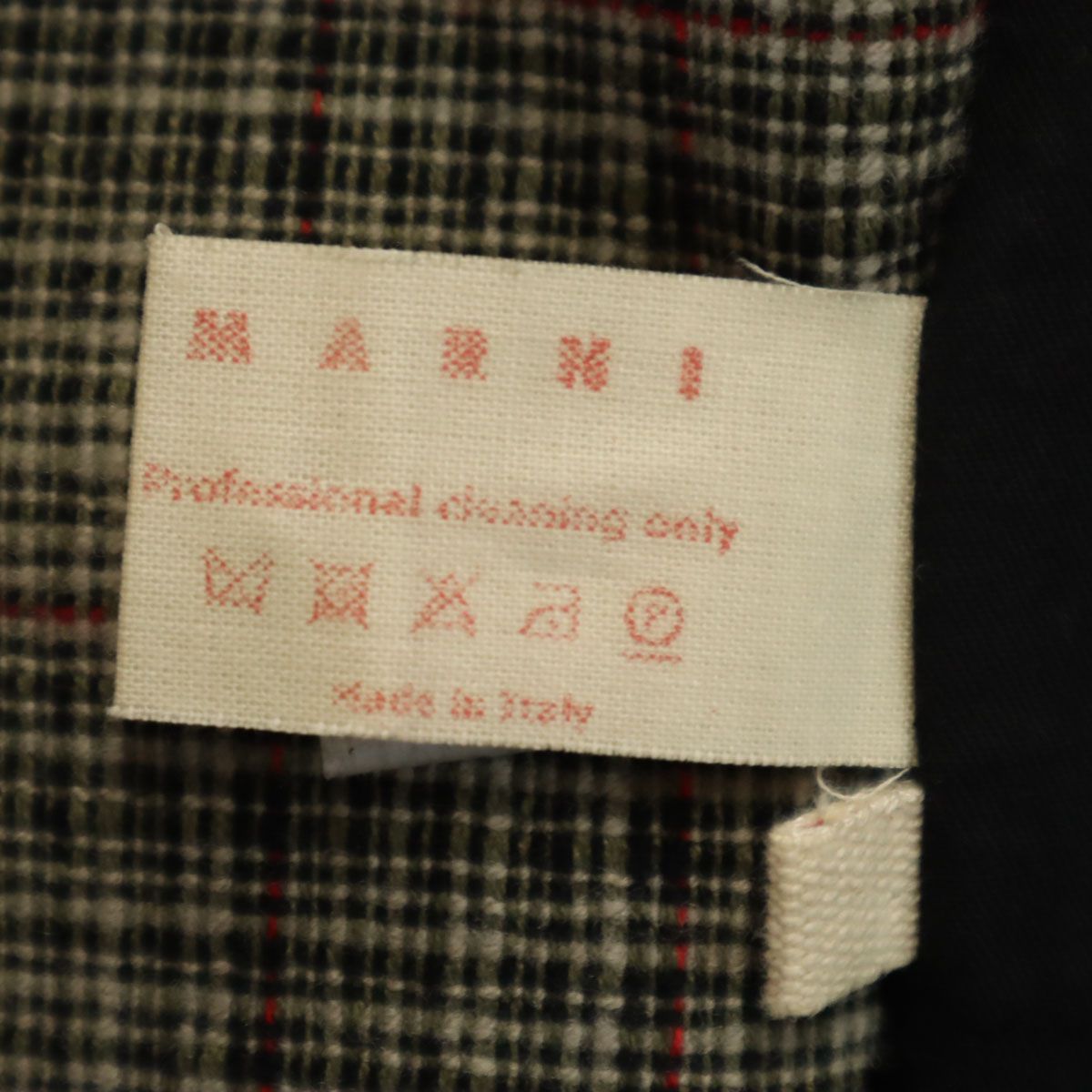 MARNI マルニ イタリア製 ウールブレンド チェック柄 テーラード