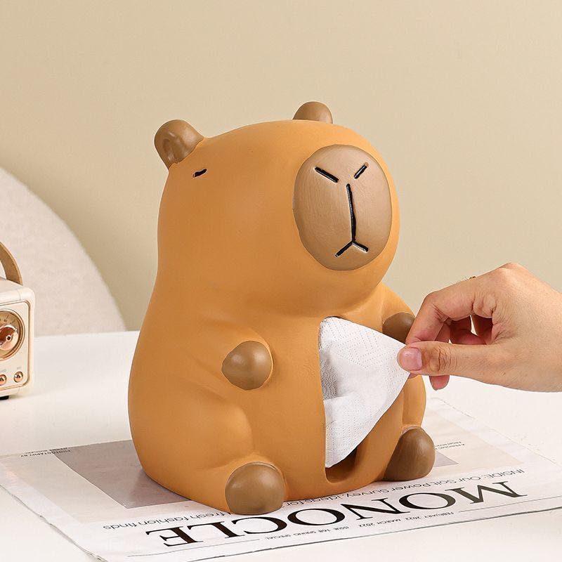 カピバラ ティッシュケース 水豚 動物 磁器 収納 北欧雑貨