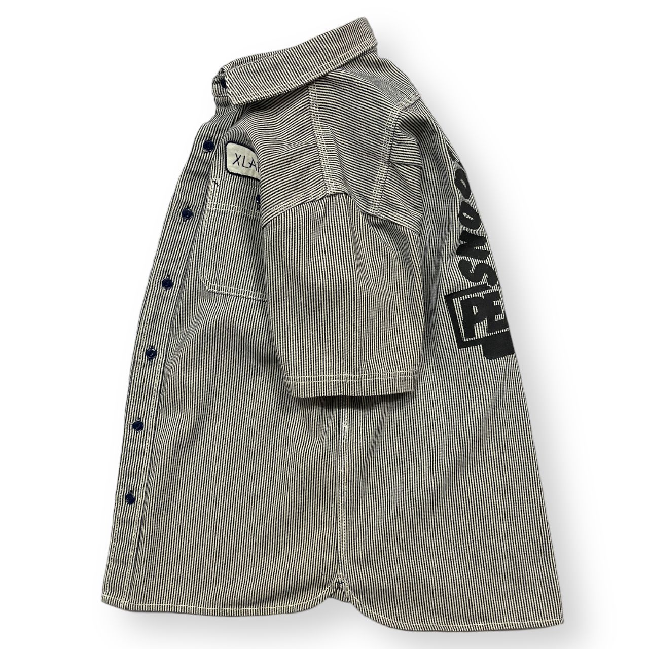【希少 コラボ 】XLARGE×PEANUTS スヌーピー ヒッコリーシャツ L XLARGE（エクストララージ）の「XLARGE×SNOOPY S/S HICKORY WORK