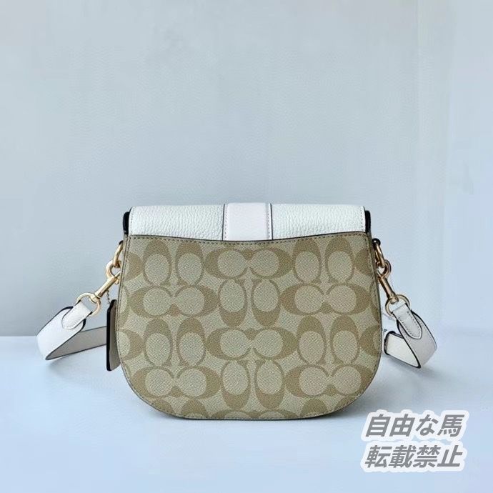 ☆新作☆ コーチ COACH C2806 Georgie ジョージー サドルバッグ シグネチャーキャンバス アウトレット品 ホワイト×ベージュ -  メルカリ