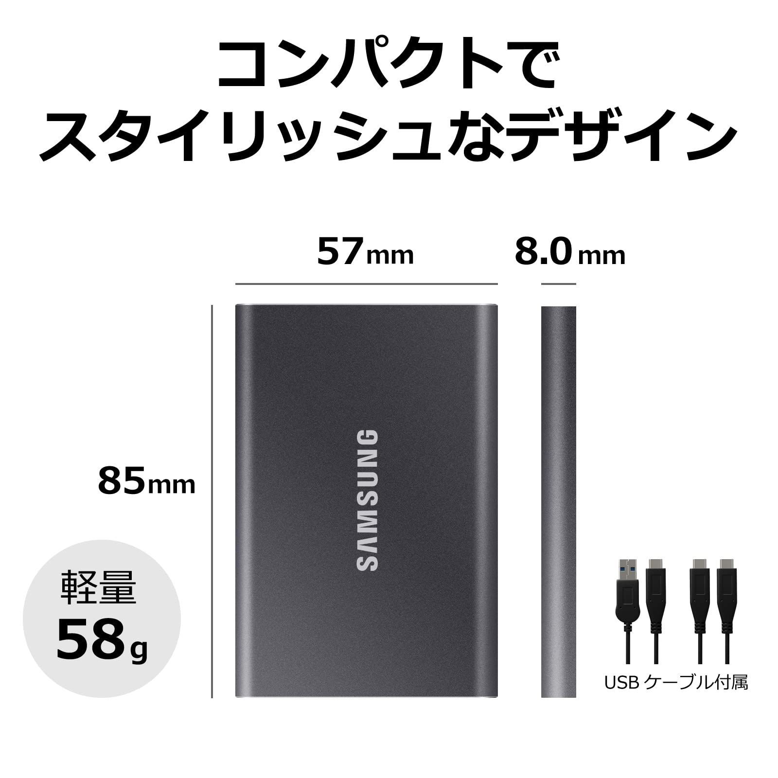 人気商品】グレー (ポータブル) 外付けSSD Gen2 MU-PC1T0T/EC USB3.2