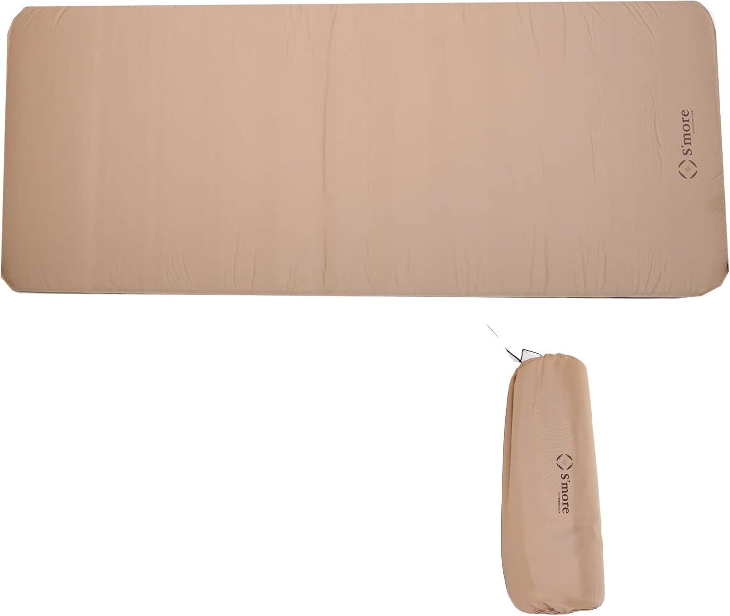 S more スモア OYASUMI MAT キャンプ マット シングル 折りたたみ アウトドア 10cm 厚 持ち運び 収納袋付き 滑らか肌触り
