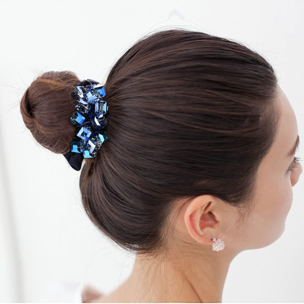 シュシュ ヘアゴム パープルキューブ