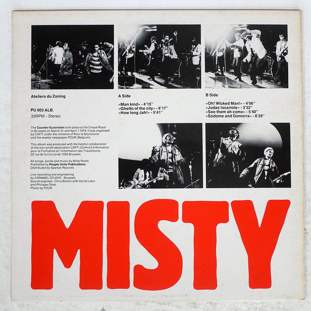 UK盤 MISTY IN ROOTS/LIVE AT THE COUNTER EUROVISION 79/PEOPLE