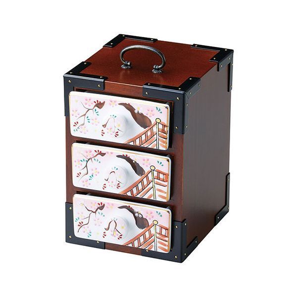 ヤマコー 用美 業務用 三段弁当 古代色 花式部 yamaco28106