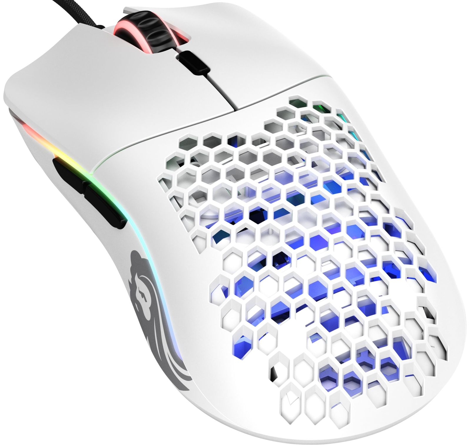 Glorious グロリアス モデルo ゲーミング マウス ホワイト RGB 6個プログラムボタン USB 有線 軽量マウス 国内正規品 (67g) [マットホワイト] [Model O] [O]